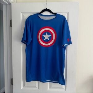 Size 3XL Under Armour Marvel Captain America Shield Compression Shirt